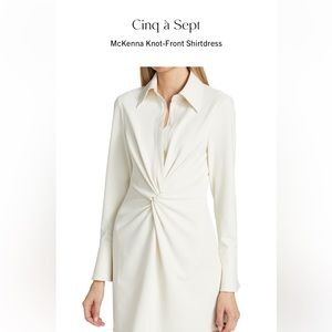 COPY - Cinq a Sept McKenna Knot-Front Shirtdress